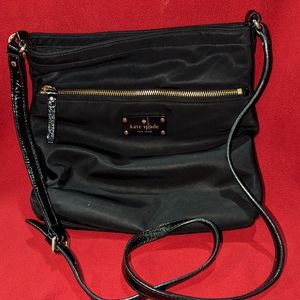 Kate Spade Nylon Crossbody Bag Purse Sling Black EUC Adjustable Strap
